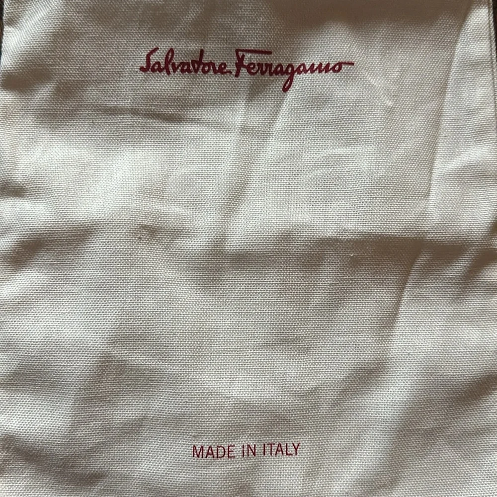 Salvatore Ferragamo logo dust bag shoe carrier 8.5 x 16in
